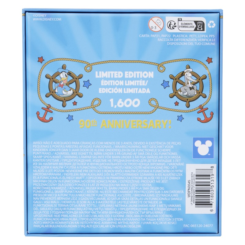 Disney Loungefly Pins Collector Box Donald Duck 90th Anniv 