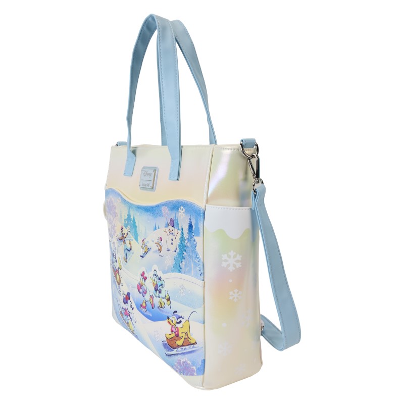 Disney Loungefly Sac à Main Convertible Mickey And Friends Winter Wonderland Scene