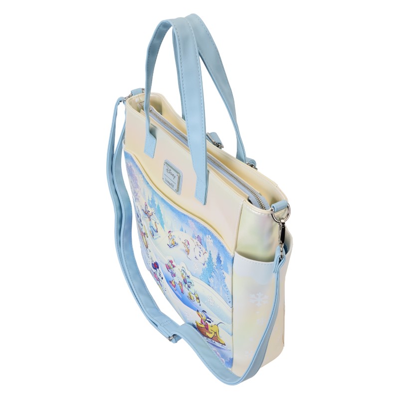 Disney Loungefly Sac à Main Convertible Mickey And Friends Winter Wonderland Scene