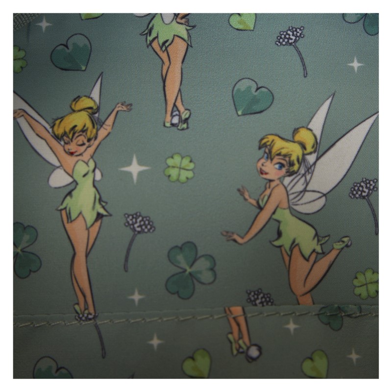 Disney Loungefly Sac A Main Tote Bag Tinker Bell 4-Leaf Clover Aop