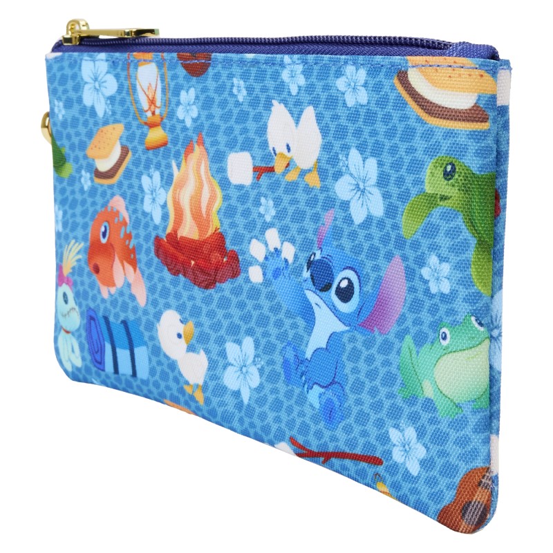 Disney Loungefly Pochette Nylon Stitch Camping Cuties