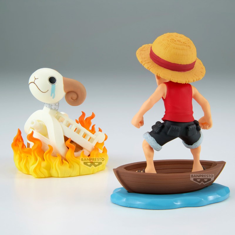 One Piece WCF Log Stories Monkey D Luffy & Going Merry 8cm W126